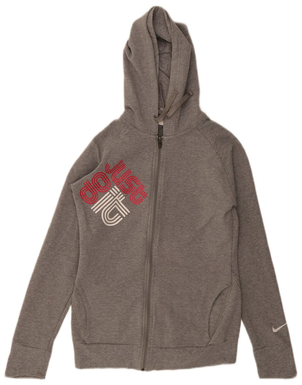 Ženska majica s kapuljačom Nike Graphic Zip UK 10 Small Grey Flected Cotton