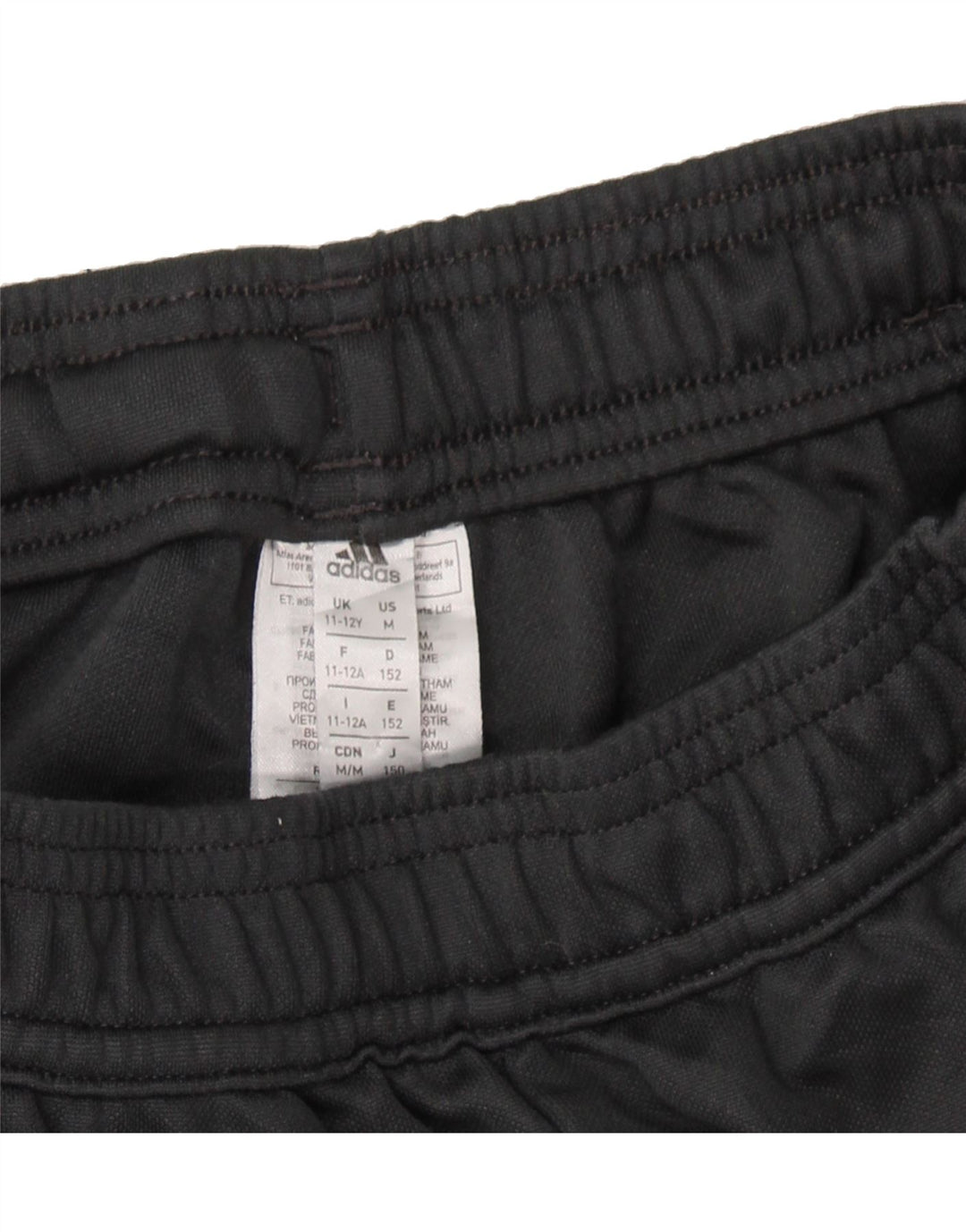 ADIDAS Boys Tracksuit Trousers 11-12 Years  Black Polyester Vintage Adidas and Second-Hand Adidas from Messina Hembry 