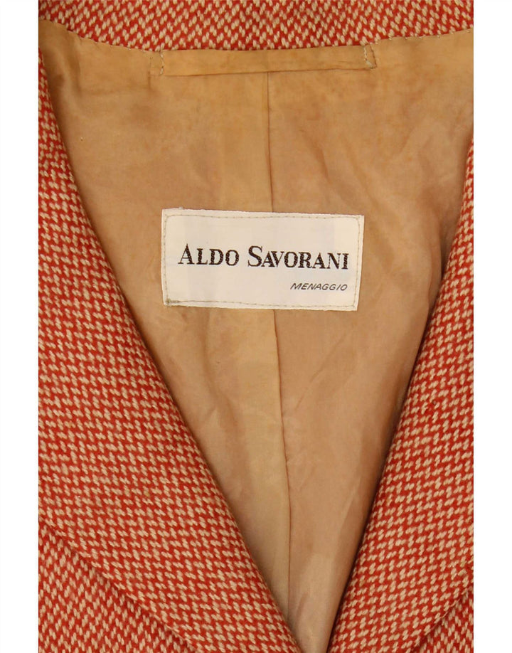 Aldo Savorani ženski sako sa 3 gumba UK 12 srednje ružičasta riblja kost