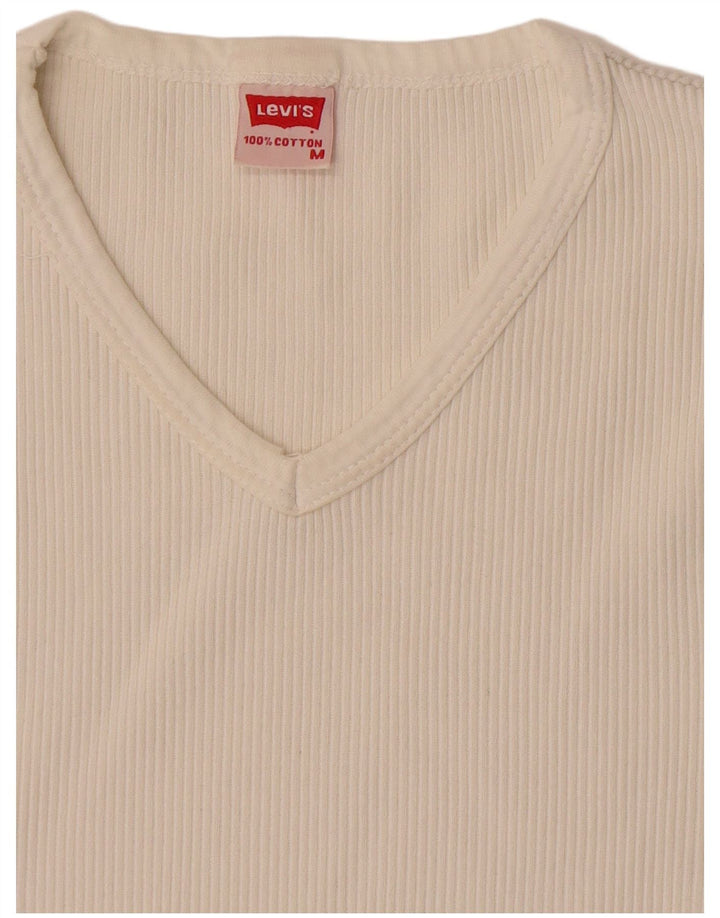 Levi's ženska majica kratkih rukava UK 12 Srednje bijeli pamuk