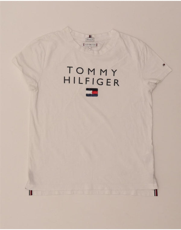 TOMMY HILFIGER Majica s kratkim rukavima za dječake, 13-14 godina, bijeli pamuk