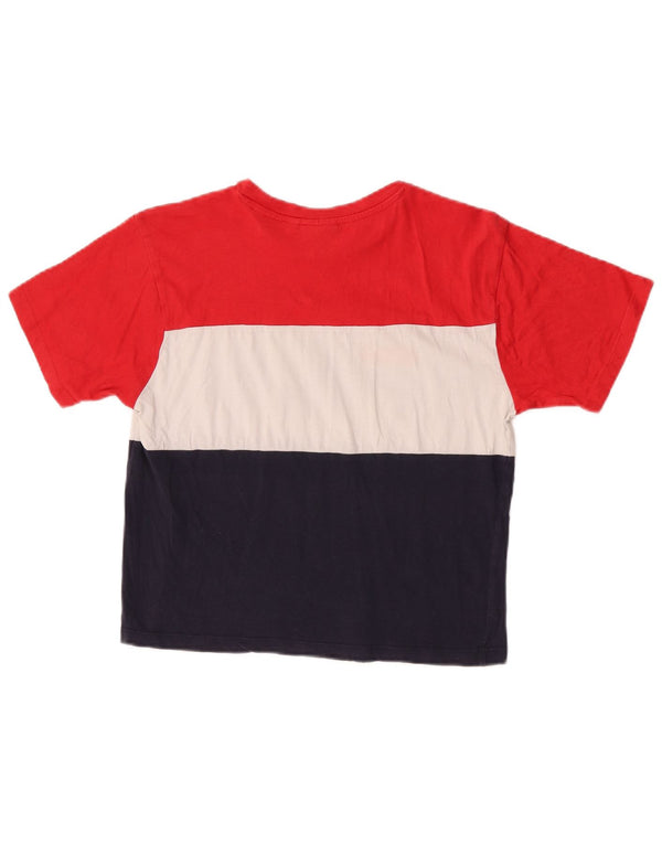 Fila Ženska skraćena majica kratkih rukava s grafičkim motivima UK 10 Small Red Colourblock
