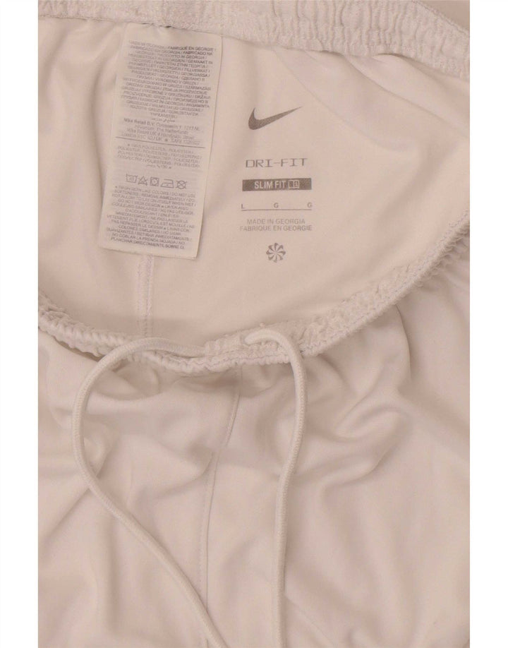 Nike muške Dri Fit uske sportske kratke hlače, veliki bijeli poliester
