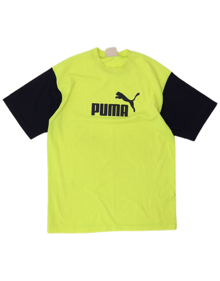 Puma muška majica s grafičkim motivima, veliki žuti poliester u blokovima boja