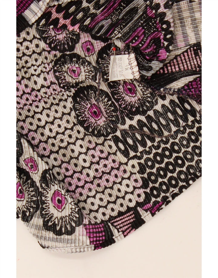 VINTAGE Womens Sleeveless A-Line Dress UK 14 Medium Purple Patchwork Vintage Vintage and Second-Hand Vintage from Messina Hembry 