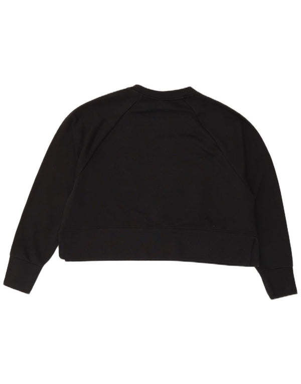 Nike Ženski Dri Fit Graphic Oversized Sweatshirt Jumper UK 14 Srednje crna