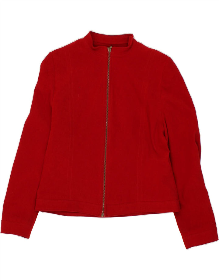 DOROTHY PERKINS Womens Crop Bomber Jacket UK 14 Medium  Red Polyester Vintage Dorothy Perkins and Second-Hand Dorothy Perkins from Messina Hembry 