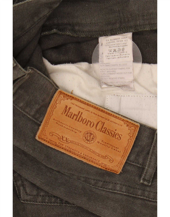 Marlboro Classics Mens Straight Jeans W34 L32 Kaki pamuk