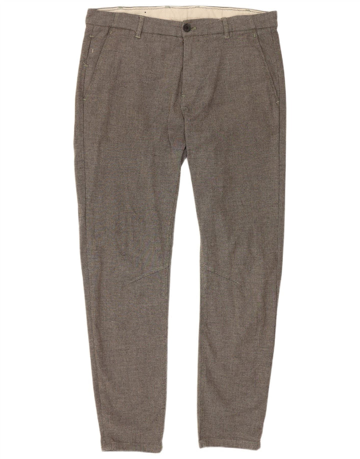 Zara ženske uske chino hlače EU 42 velike W32 L28 sivi poliester