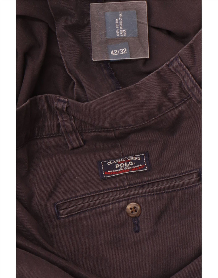 POLO RALPH LAUREN Muške chino hlače s klinovima W42 L32 Mornarsko plavi pamuk