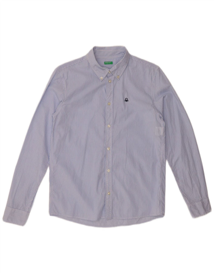 BENETTON Košulja za dječake 13-14 godina 3XL pamuk s plavim prugama