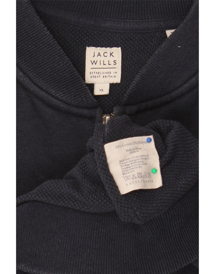 JACK WILLS Ženski džemper kardigan UK 18 XL tamnoplavi pamuk