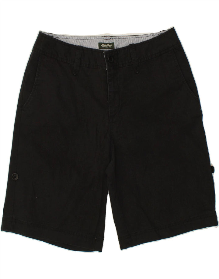 EDDIE BAUER Womens Blakely Fit Bermuda Shorts US 10 Large W30  Black Vintage Eddie Bauer and Second-Hand Eddie Bauer from Messina Hembry 