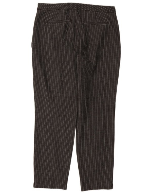 Marks & Spencer ženske chino hlače UK 14 velike W32 L26 sive pruge