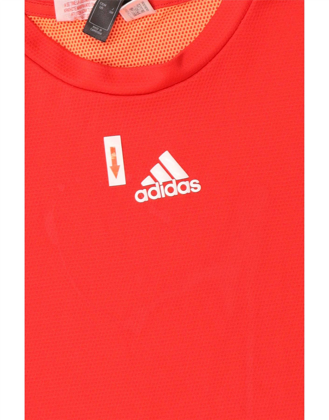 Adidas majica kratkih rukava za dječake 13-14 godina, crveni poliester