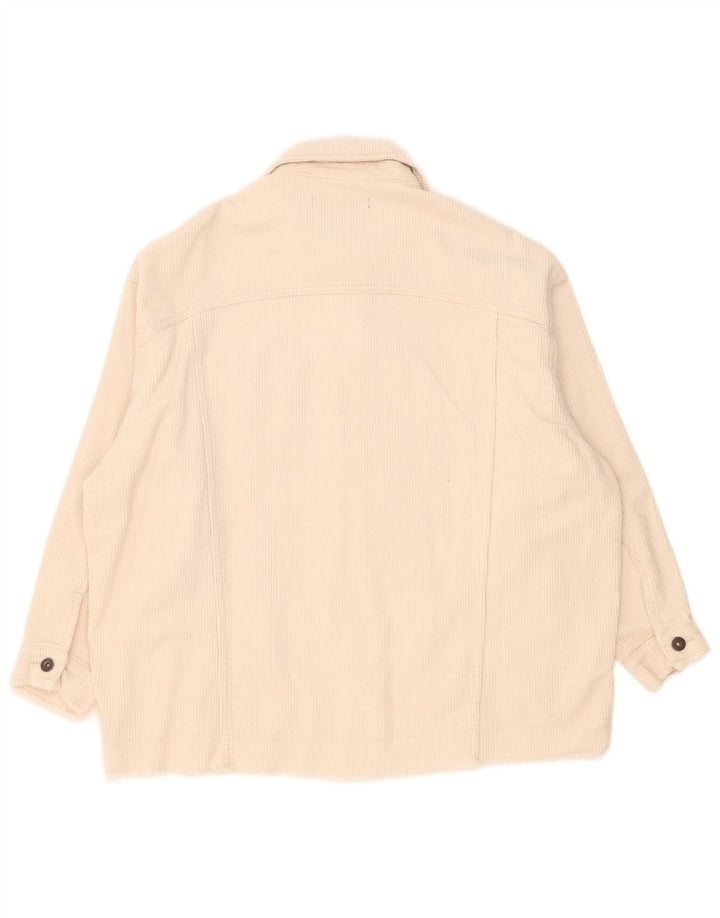 Zara ženska prevelika jakna od samta UK 16 Large Beige Cotton