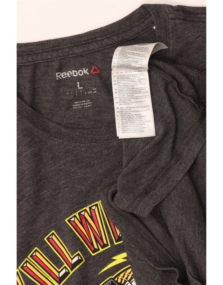 Reebok muška majica s grafičkim motivima, veliki sivi poliester