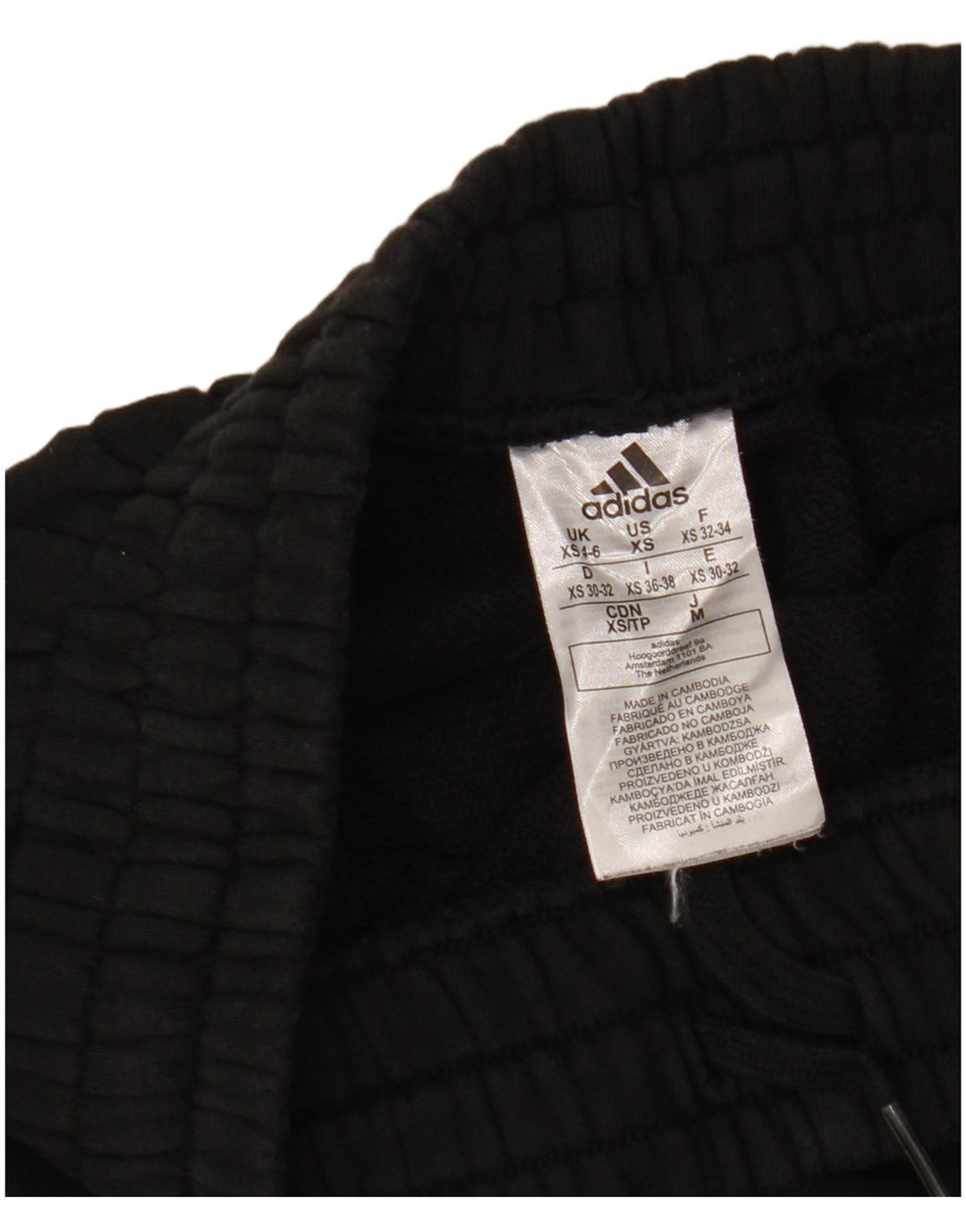 ADIDAS Ženske grafičke trenirke Hlače Joggers UK 4/6 XS crni pamuk