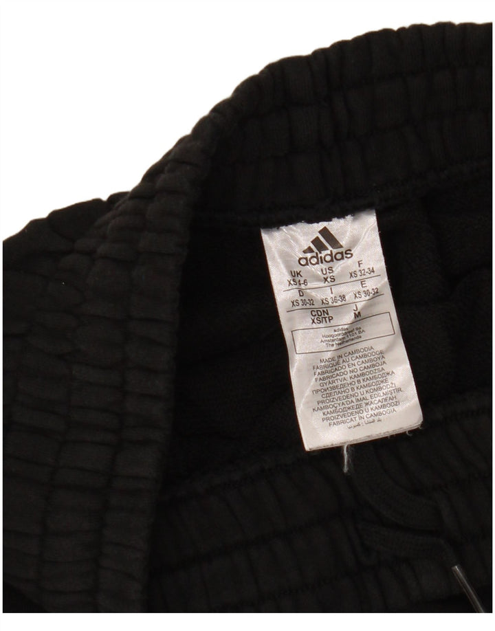 ADIDAS Ženske grafičke trenirke Hlače Joggers UK 4/6 XS crni pamuk
