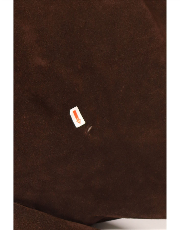 Vintage ženska velika vjetrovka od brušene kože UK 18 XL smeđa