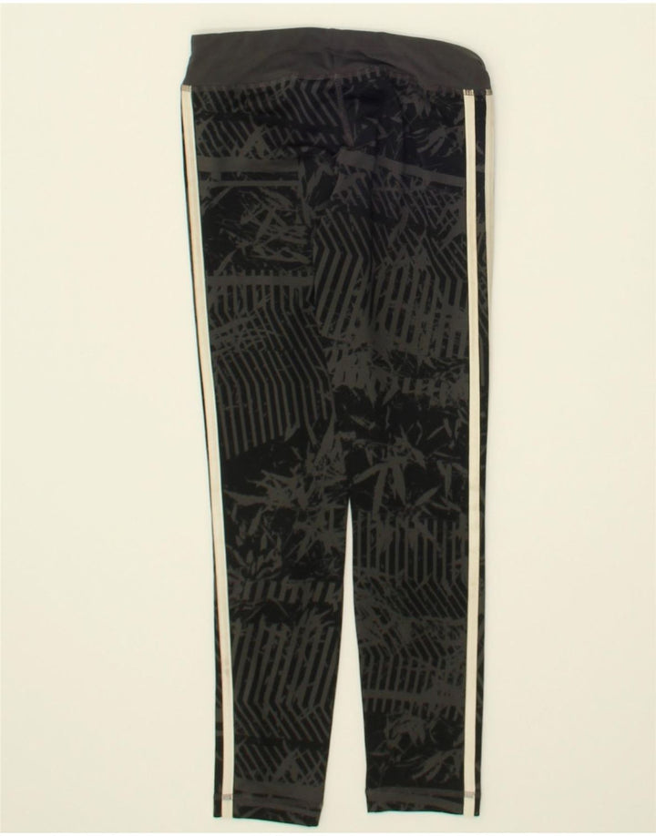 ADIDAS Girls Climalite Abstract Pattern Leggings 9-10 Years Grey Polyester | Vintage Adidas | Thrift | Second-Hand Adidas | Used Clothing | Messina Hembry 