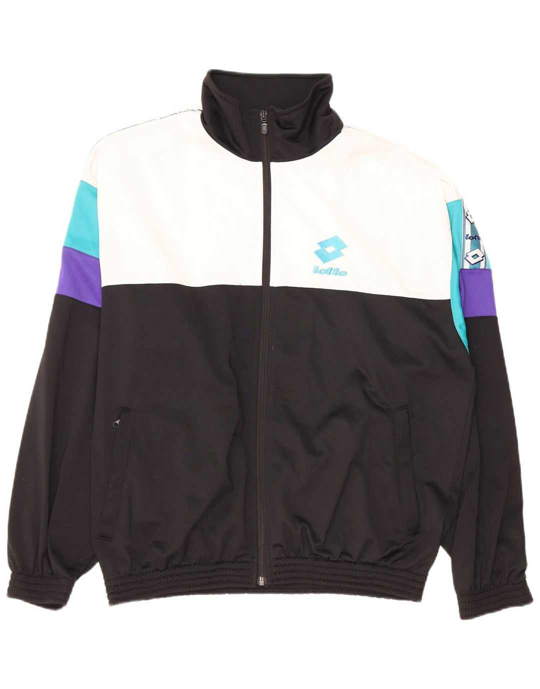 LOTTO muška gornja jakna s grafičkim motivima, veliki crni poliester u boji