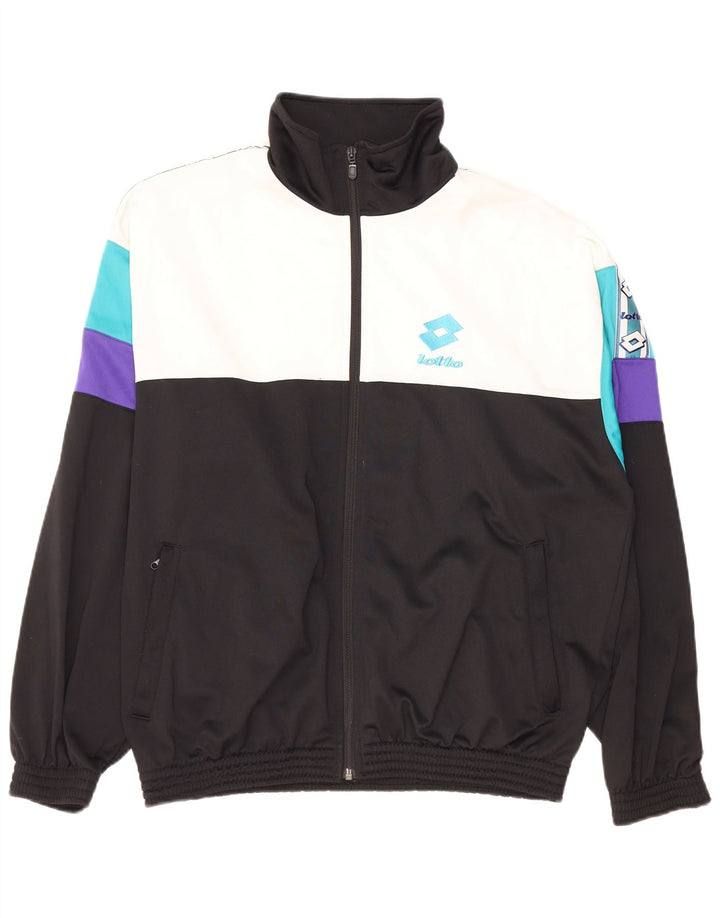 LOTTO muška gornja jakna s grafičkim motivima, veliki crni poliester u boji