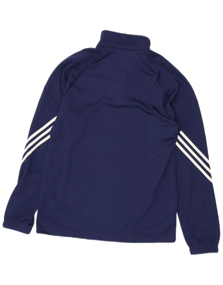 ADIDAS Mens Climalite Zip Neck Pullover Tracksuit Top Medium Navy Blue