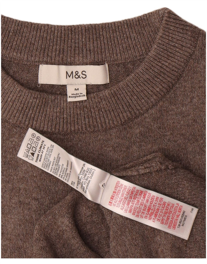 Marks & Spencer ženski džemper s okruglim izrezom UK 14 srednje sivi poliester