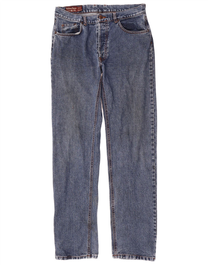 MARLBORO CLASSICS Muške ravne traperice W33 L34 Plavi pamuk