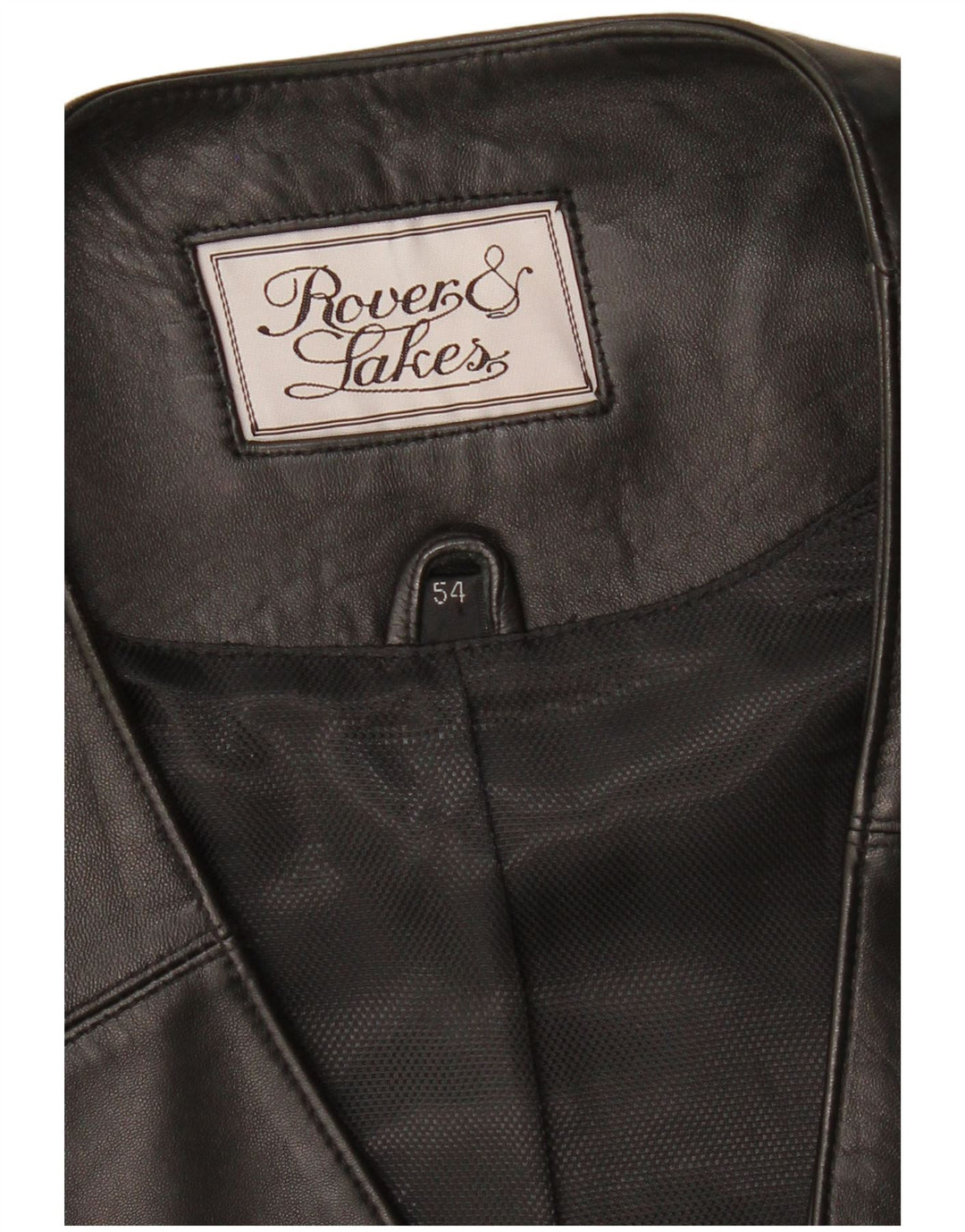 ROVER&LAKES Muški kožni prsluk IT 54 XL crna koža