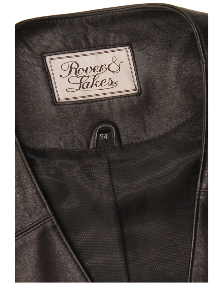 ROVER&LAKES Muški kožni prsluk IT 54 XL crna koža