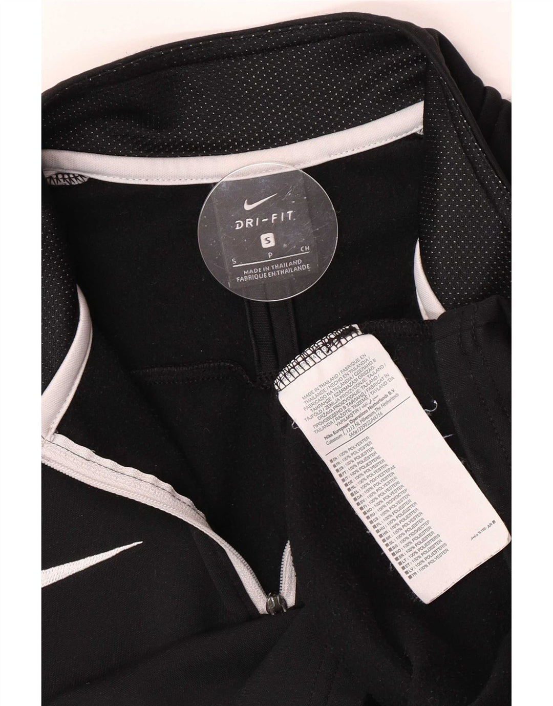 Nike Dri Fit majica s izrezom s patentnim zatvaračem i gornji dio male crne trenirke