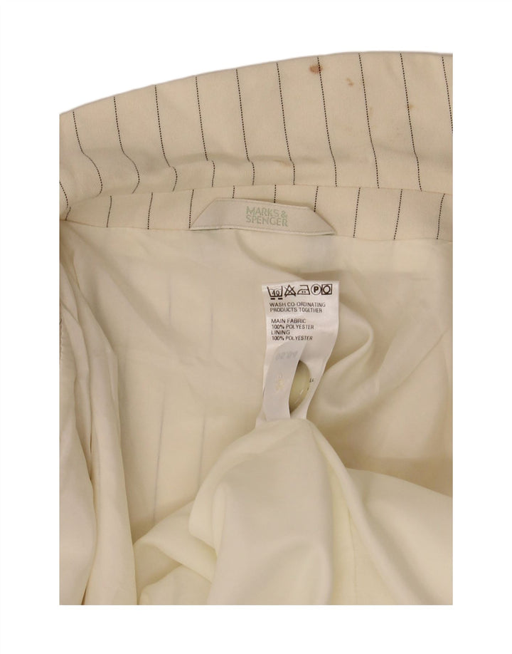 Marks & Spencer ženski sako sa 2 gumba UK 20 2XL Bijele pruge
