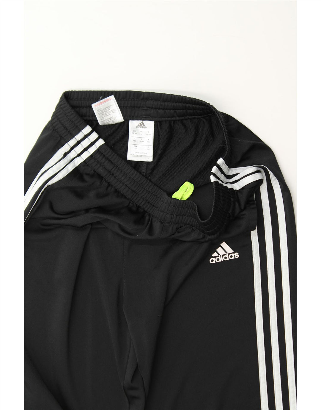ADIDAS Boys Tracksuit Trousers 13-14 Years  Black Polyester Vintage Adidas and Second-Hand Adidas from Messina Hembry 