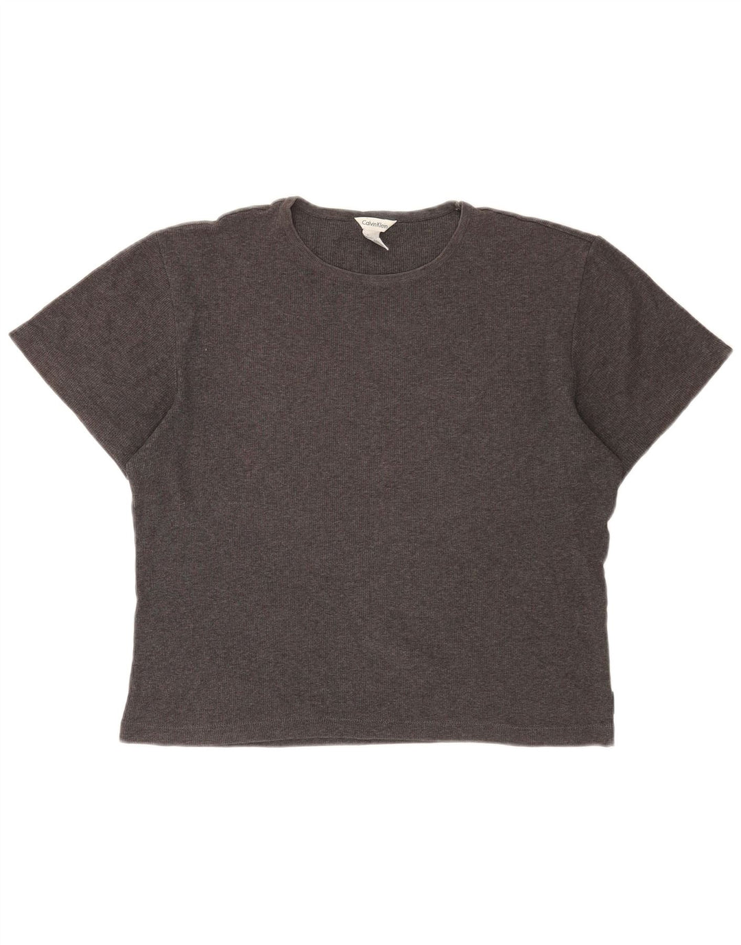 CALVIN KLEIN Ženska prevelika majica kratkih rukava UK 14 srednje sivi pamuk