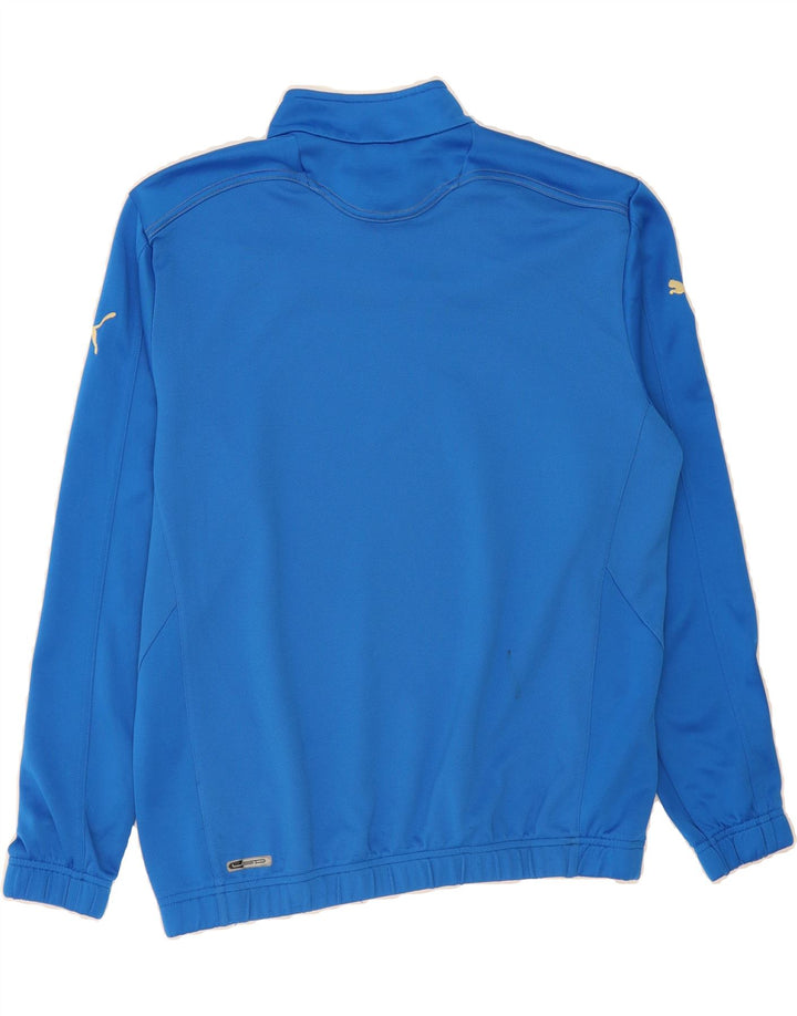PUMA Mens Zip Neck Pullover Tracksuit Top Medium Blue Polyester Vintage Puma and Second-Hand Puma from Messina Hembry 