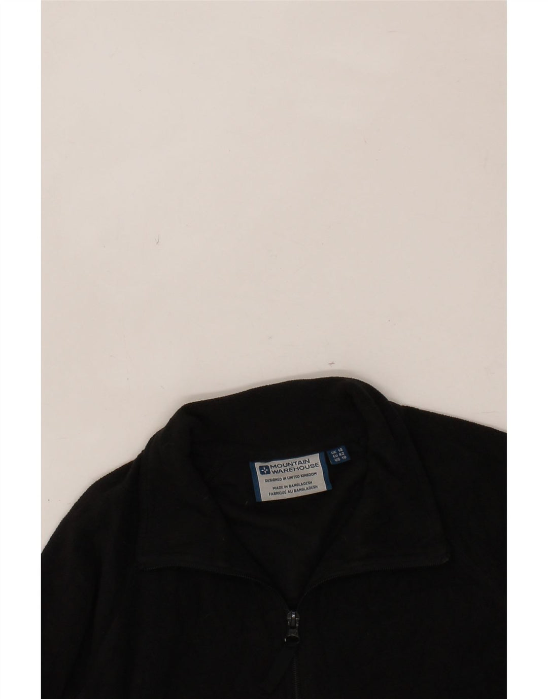 MOUNTAIN WAREHOUSE Womens Fleece Jacket UK 14 Large Black Polyester Vintage Mountain Warehouse and Second-Hand Mountain Warehouse from Messina Hembry 
