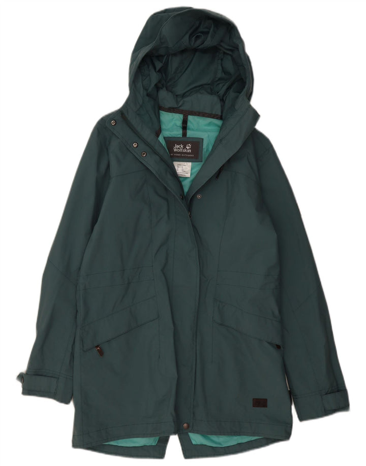 JACK WOLFSKIN Ženska kabanica s kapuljačom UK 8/10 Mali zeleni poliamid