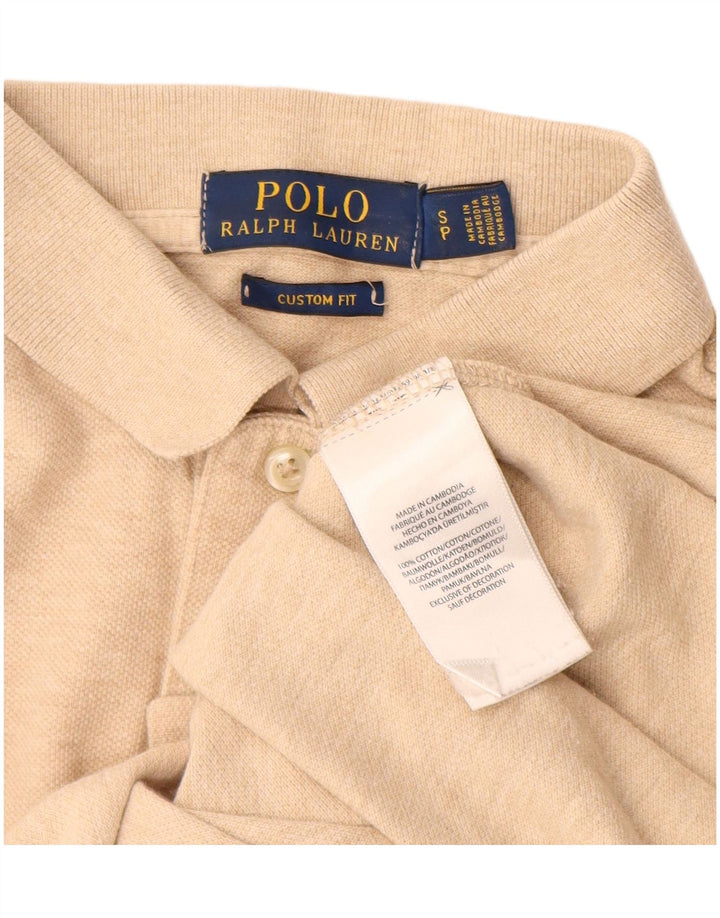 POLO RALPH LAUREN Muška polo majica prilagođenog kroja Mala bež pamuk