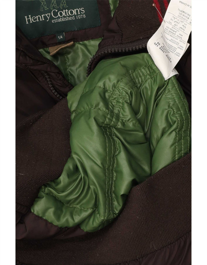Henry Cottons muška bomber podstavljena jakna IT 54 2XL smeđi poliamid