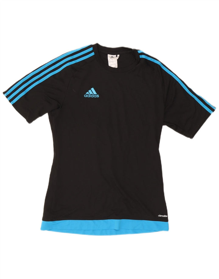 Adidas muška majica Climalite, mali crni poliester u boji