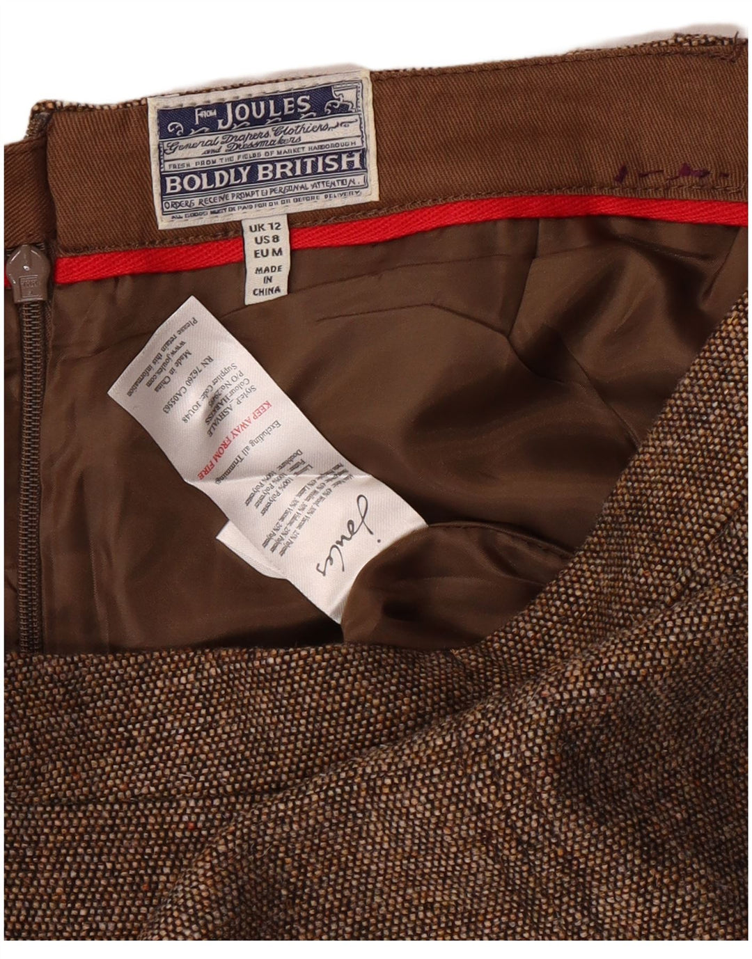 JOULES ženska pencil suknja UK 12 srednje W28 smeđa vuna