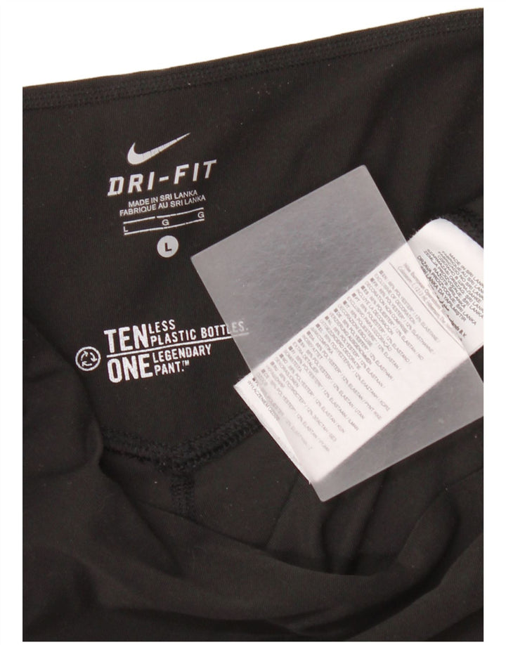 Nike Ženske Dri Fit Leggings UK 16 Veliki crni poliester