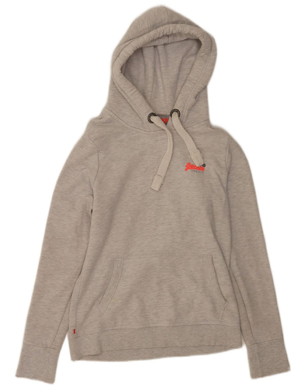 Superdry ženska majica s kapuljačom UK 14 srednje sivi pamuk