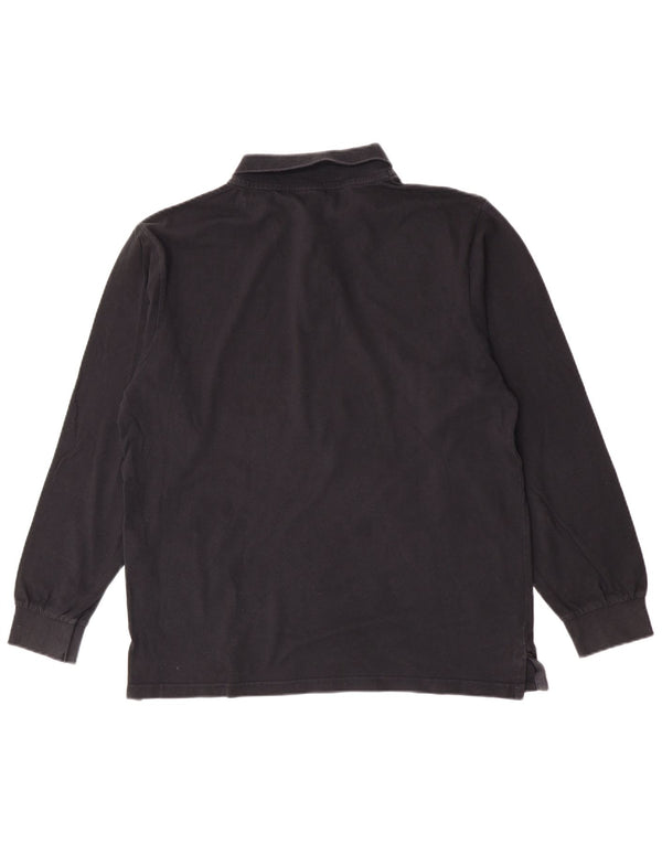 North Sails muška polo majica dugih rukava 2XL crni pamuk