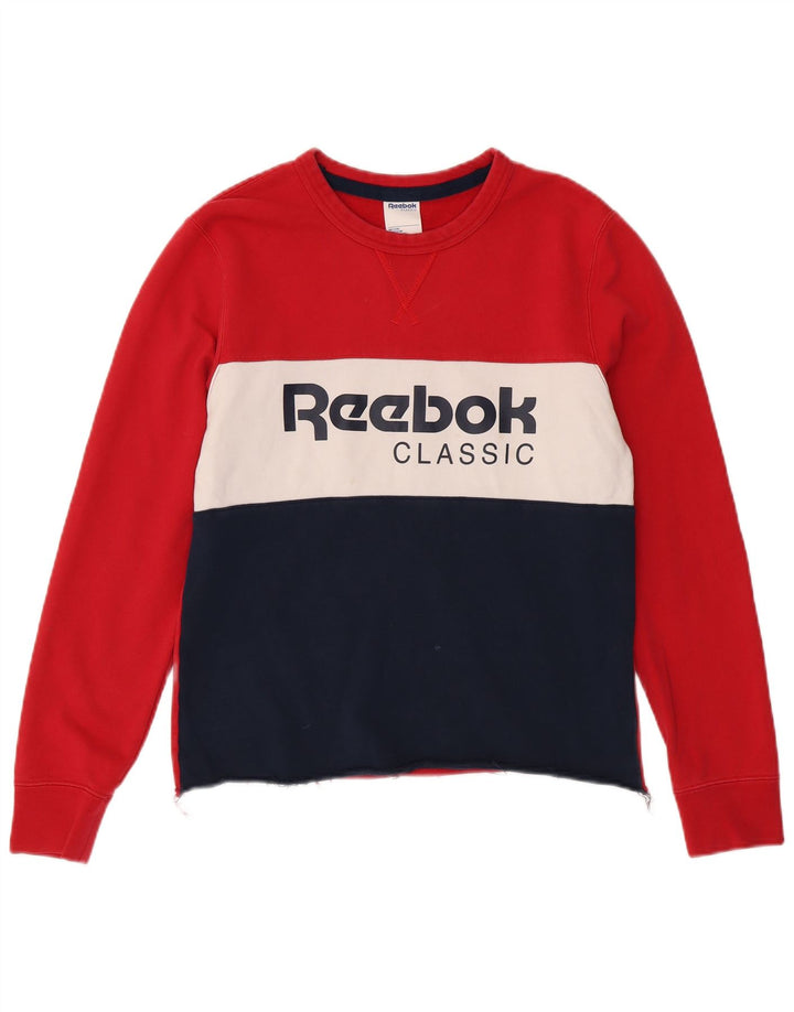 Reebok Ženska majica s kratkim rukavima UK 14 Medium Multicolored Colourblock