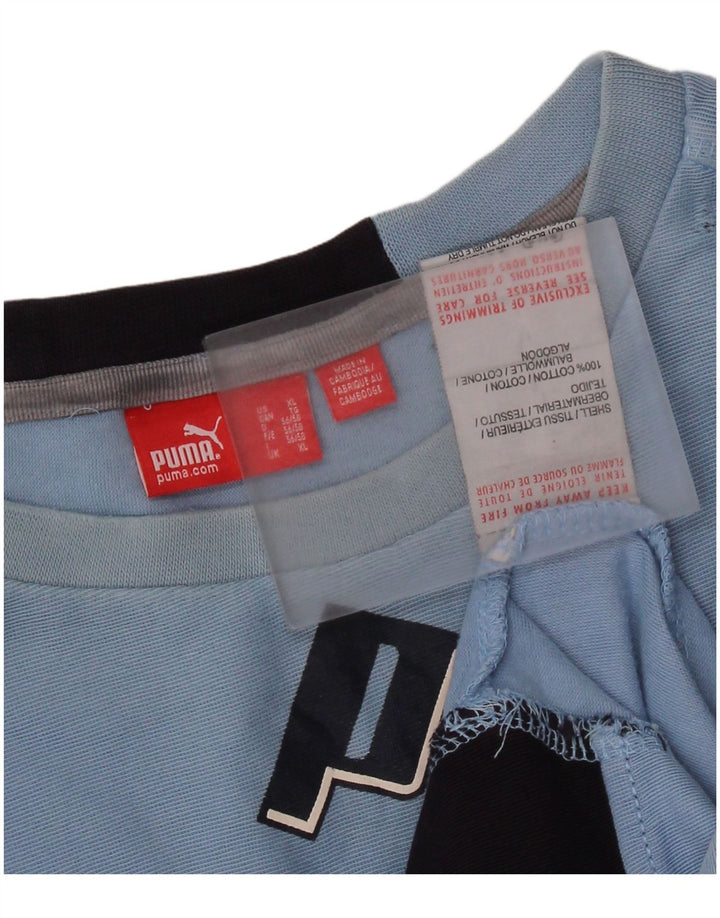 PUMA muška majica dugih rukava s grafikama XL plavi pamuk