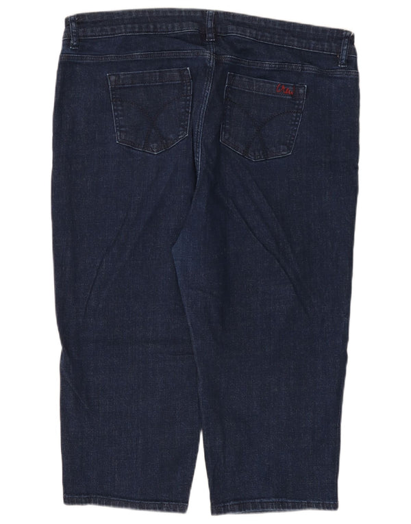 Crew Clothing Ženske kratke traperice UK 18 XL W38 L19 tamnoplavi pamuk