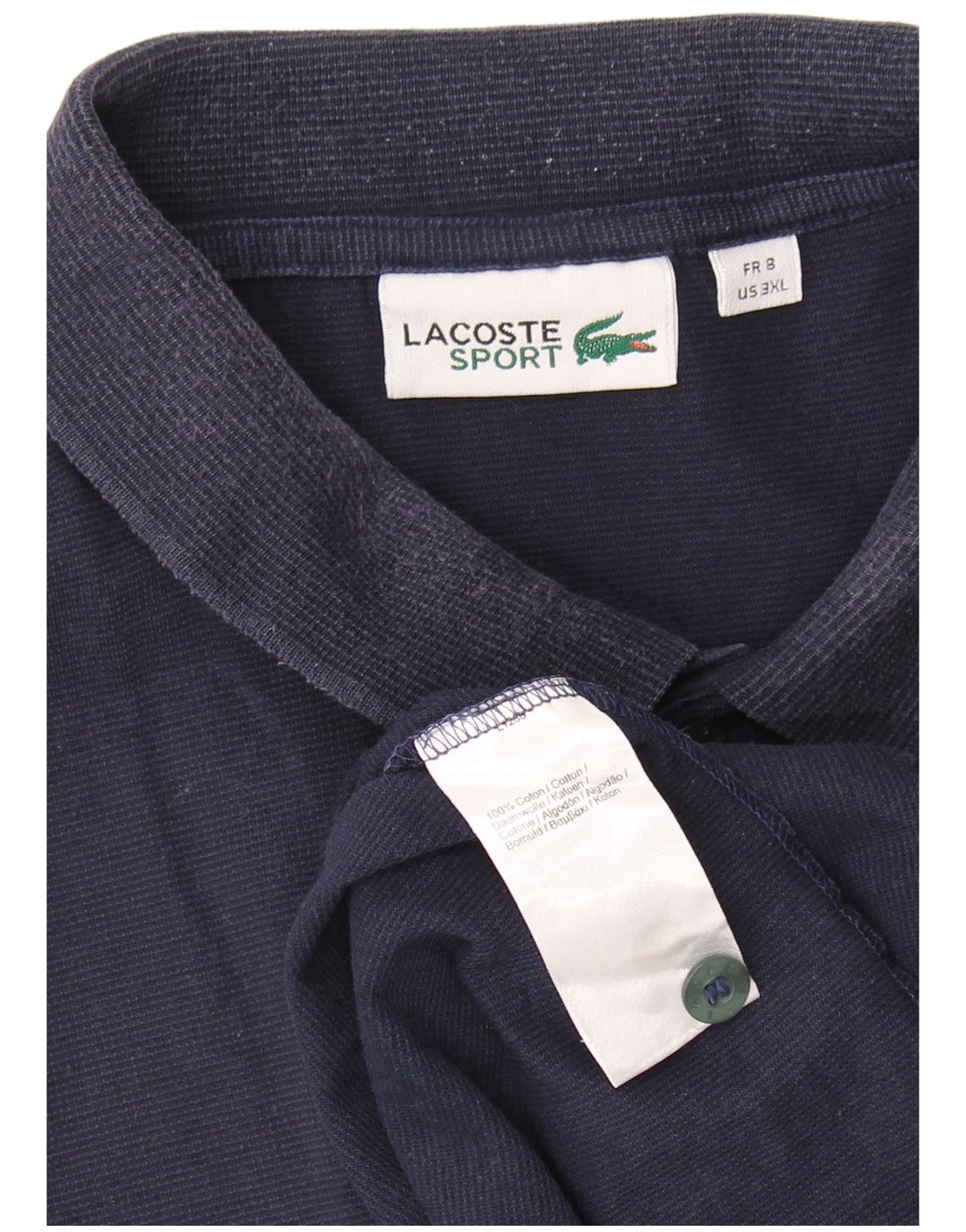 LACOSTE muška polo majica veličina 8 3XL tamnoplavi pamuk